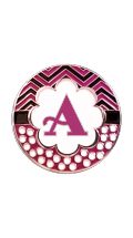 Retractable Badge Holder with ENAMEL Letter A