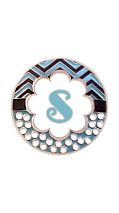 Retractable Badge Holder with ENAMEL Letter S