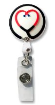 Retractable Badge Holder with 3D Rubber Stethoscope