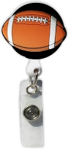 Retractable Badge Holder with 3D Rubber Football