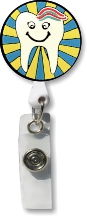 Retractable Badge Holder with 3D Rubber Tooth