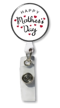 Retractable Badge Holder with Photo Metal: Mother's Day