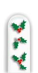 Glass Nail File: Holly Berries