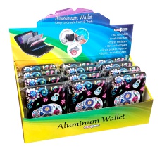 Aluminum Wallet Sugar Skulls