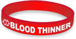 Silicone Medical Alert: Blood Thinner