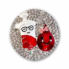 Load image into Gallery viewer, SP-004 Syringe &amp; Droplet Sparkle Rhinestone Badge Holder
