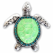 Load image into Gallery viewer, SP-008 Turtle Sparkle Rhinestone Badge Holder
