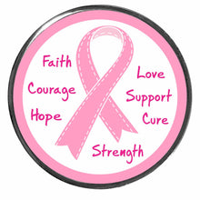 Load image into Gallery viewer, PM-1040 Pink Ribbon Photo Metal Badge Holder - Pack of 3
