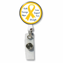Load image into Gallery viewer, PM-1041 Yellow Ribbon Photo Metal Badge Holder - Pack of 3
