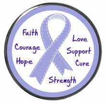 Load image into Gallery viewer, PM-1042 Lavender Ribbon Photo Metal Badge Holder - Pack of 3
