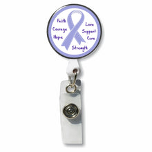Load image into Gallery viewer, PM-1042 Lavender Ribbon Photo Metal Badge Holder - Pack of 3

