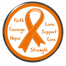 Load image into Gallery viewer, PM-1045 Orange Ribbon Photo Metal Badge Holder - Pack of 3
