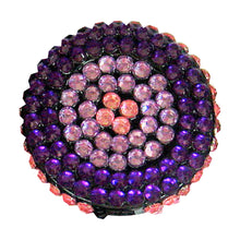 Load image into Gallery viewer, BH-107 Purple and Pink Rhinestones Badge Holder - Pack of 3
