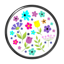 Load image into Gallery viewer, PM-1096 Spring Flowers Photo Metal Badge Holder - Pack of 3
