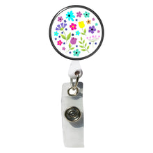 Load image into Gallery viewer, PM-1096 Spring Flowers Photo Metal Badge Holder - Pack of 3
