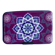 Load image into Gallery viewer, AW10B Purple Graphic Aluminum Wallets
