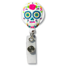Load image into Gallery viewer, BH-130 Sugar Skull 3D Rubber Badge Holder - Pack of 3

