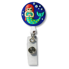 Load image into Gallery viewer, BH-132 Mermaid 3D Rubber Badge Holder - Pack of 3

