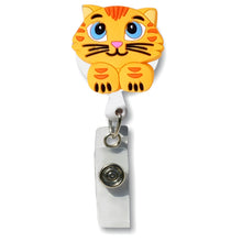 Load image into Gallery viewer, BH-137 Tabby Cat 3D Rubber Badge Holder - Pack of 3
