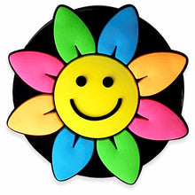 Load image into Gallery viewer, BH-144 Smiley Flower 3D Rubber Badge Holder - Pack of 3
