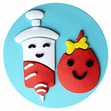 Load image into Gallery viewer, BH-146 Syringe &amp; 3D Droplet Rubber Badge Holder - Pack of 3
