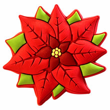 Load image into Gallery viewer, BH-149 Poinsettia 3D Rubber Badge Holder - Pack of 3
