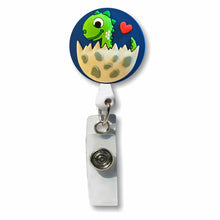 Load image into Gallery viewer, BH-153 Baby Dinosaur 3D Rubber Badge Holder - Pack of 3
