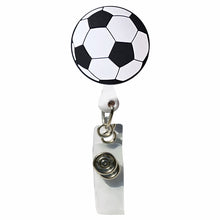 Load image into Gallery viewer, BH-157 Soccer Ball 3D Rubber Badge Holder - Pack of 3
