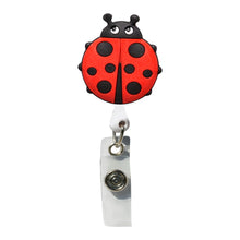 Load image into Gallery viewer, BH-017 Ladybug 3D Rubber Badge Holder - Pack of 3

