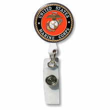 Load image into Gallery viewer, PM-198 US Marines Photo Metal Badge Holder - Pack of 3
