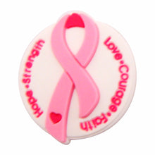 Load image into Gallery viewer, BH-021 Pink Ribbon 3D Rubber Badge Holder - Pack of 3
