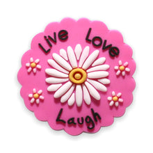 Load image into Gallery viewer, BH-022 Live Love Laugh 3D Rubber Badge Holder - Pack of 3
