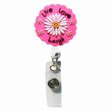 Load image into Gallery viewer, BH-022 Live Love Laugh 3D Rubber Badge Holder - Pack of 3
