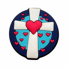 Load image into Gallery viewer, BH-024 Cross 3D Rubber Badge Holder - Pack of 3
