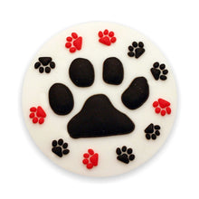 Load image into Gallery viewer, BH-025 Paw Print 3D Rubber Badge Holder - Pack of 3
