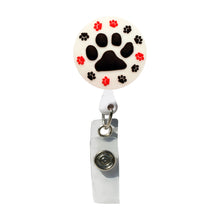 Load image into Gallery viewer, BH-025 Paw Print 3D Rubber Badge Holder - Pack of 3
