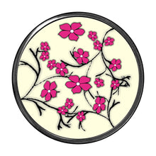 Load image into Gallery viewer, PM-296 Pink Flowers Photo Metal Badge Holder - Pack of 3
