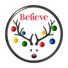 Load image into Gallery viewer, PM-3018 Believe Reindeer Photo Metal Badge Holder - Pack of 3
