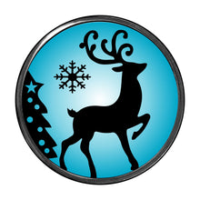 Load image into Gallery viewer, PM-3022 Reindeer Photo Metal Badge Holder - Pack of 3

