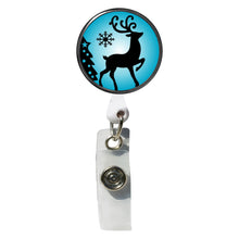 Load image into Gallery viewer, PM-3022 Reindeer Photo Metal Badge Holder - Pack of 3
