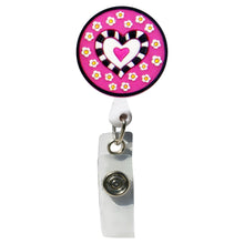 Load image into Gallery viewer, BH-032 Hearts 3D Rubber Badge Holder - Pack of 3
