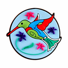 Load image into Gallery viewer, BH-035 Hummingbird 3D Rubber Badge Holder - Pack of 3
