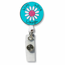 Load image into Gallery viewer, BH-402 Enamel Live Love Laugh Badge Holder - Pack of 3
