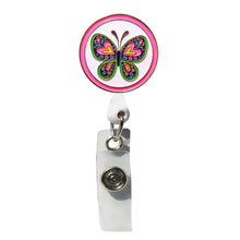 Load image into Gallery viewer, BH-403 Enamel Butterfly Badge Holder - Pack of 3
