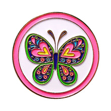 Load image into Gallery viewer, BH-403 Enamel Butterfly Badge Holder - Pack of 3
