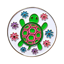 Load image into Gallery viewer, BH-405 Enamel Turtle Badge Holder - Pack of 3
