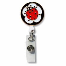 Load image into Gallery viewer, BH-408 Enamel Ladybug Badge Holder - Pack of 3
