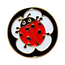 Load image into Gallery viewer, BH-408 Enamel Ladybug Badge Holder - Pack of 3
