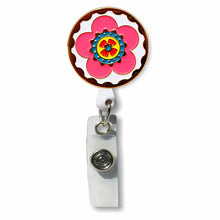 Load image into Gallery viewer, BH-410 Enamel Flower Badge Holder - Pack of 3
