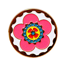 Load image into Gallery viewer, BH-410 Enamel Flower Badge Holder - Pack of 3
